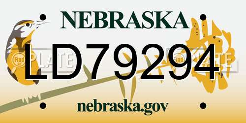 LD79294 Nebraska License Plate