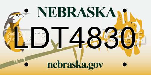 LDT4830 Nebraska License Plate