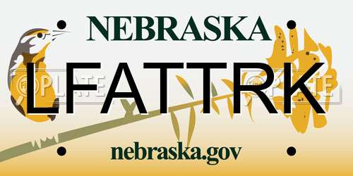 LFATTRK Nebraska License Plate