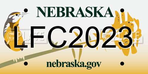 LFC2023 Nebraska License Plate