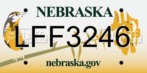 LFF3246 Nebraska License Plate