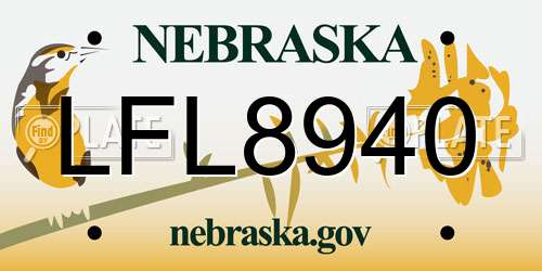 LFL8940 Nebraska License Plate