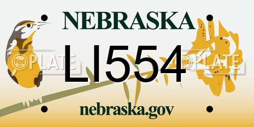 LI554 Nebraska License Plate