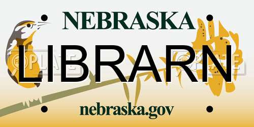 LIBRARN Nebraska License Plate