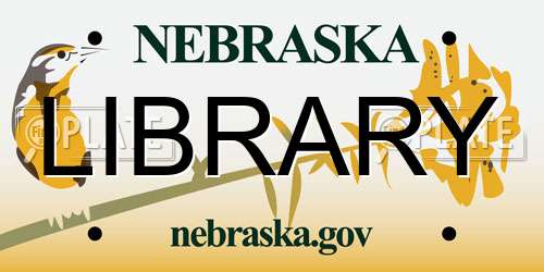 LIBRARY Nebraska License Plate