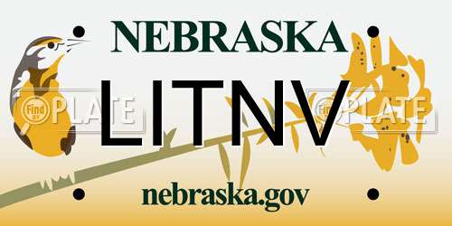 LITNV Nebraska License Plate
