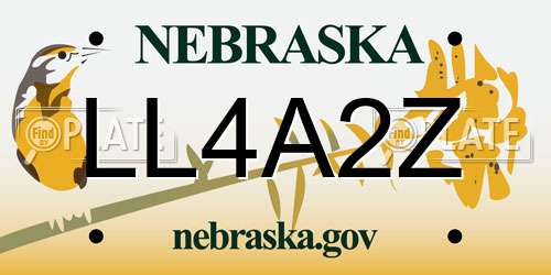 LL4A2Z Nebraska License Plate