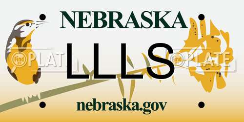 LLLS Nebraska License Plate