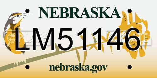 LM51146 Nebraska License Plate