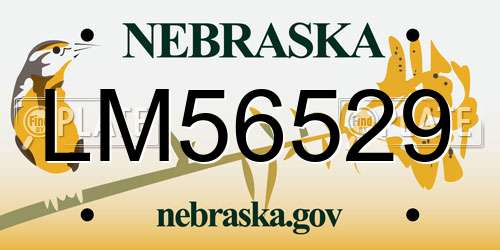 LM56529 Nebraska License Plate