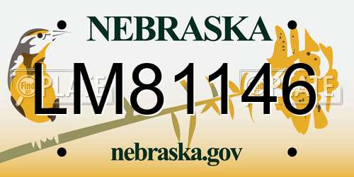 LM81146 Nebraska License Plate