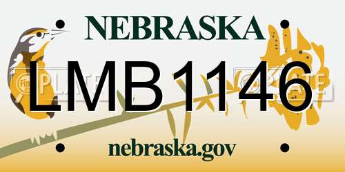 LMB1146 Nebraska License Plate