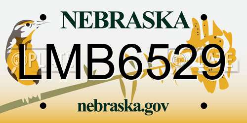 LMB6529 Nebraska License Plate