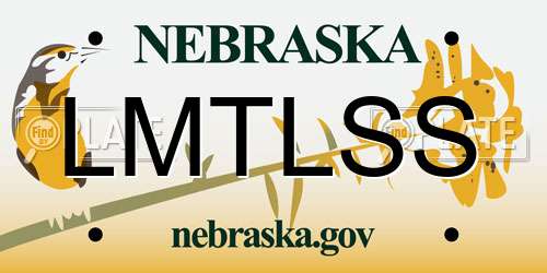 LMTLSS Nebraska License Plate