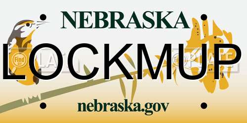LOCKMUP Nebraska License Plate