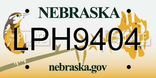LPH9404 Nebraska License Plate