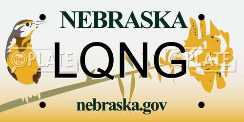 LQNG Nebraska License Plate