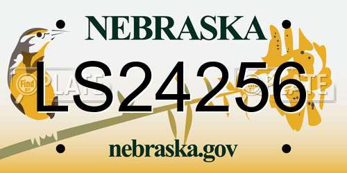 LS24256 Nebraska License Plate