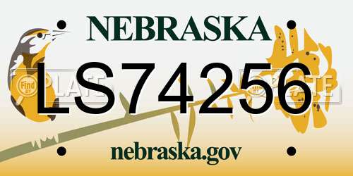 LS74256 Nebraska License Plate