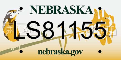 LS81155 Nebraska License Plate