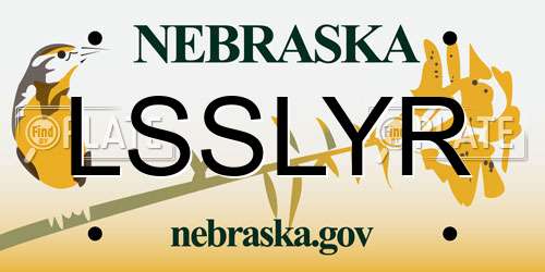 LSSLYR Nebraska License Plate