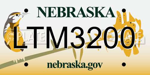 LTM3200 Nebraska License Plate