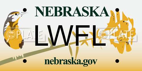 LWFL Nebraska License Plate