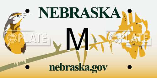 M Nebraska License Plate