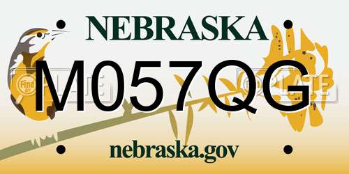 M057QG Nebraska License Plate
