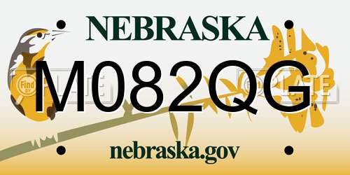 M082QG Nebraska License Plate