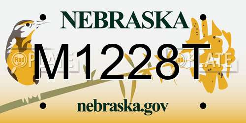 M1228T Nebraska License Plate