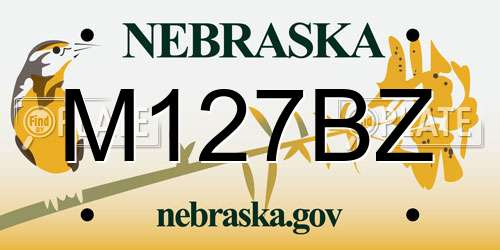 M127BZ Nebraska License Plate
