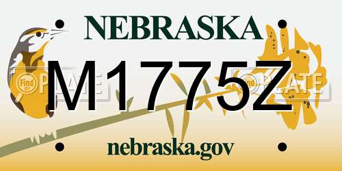 M1775Z Nebraska License Plate