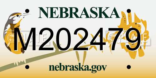 M202479 Nebraska License Plate