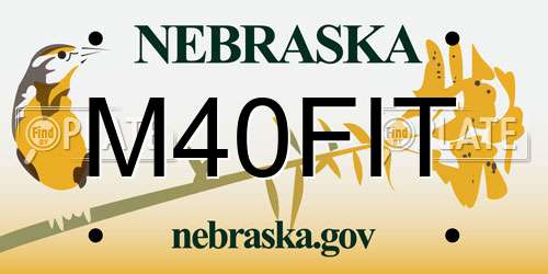 M40FIT Nebraska License Plate