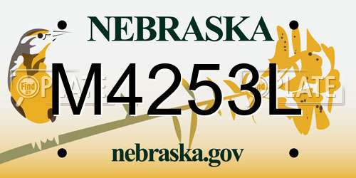M4253L Nebraska License Plate