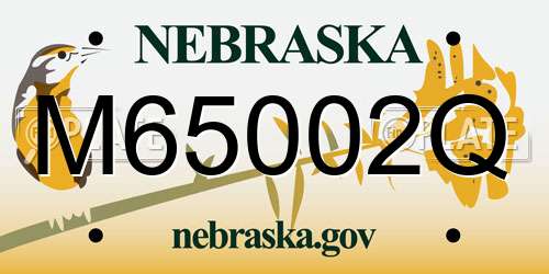 M65002Q Nebraska License Plate
