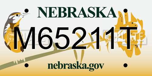 M65211T Nebraska License Plate