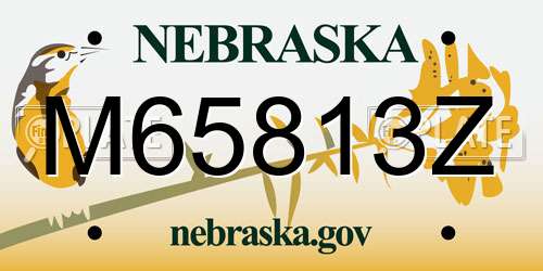 M65813Z Nebraska License Plate