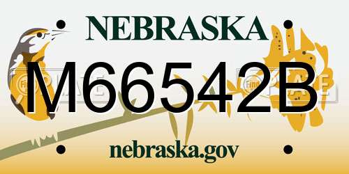 M66542B Nebraska License Plate