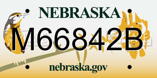 M66842B Nebraska License Plate