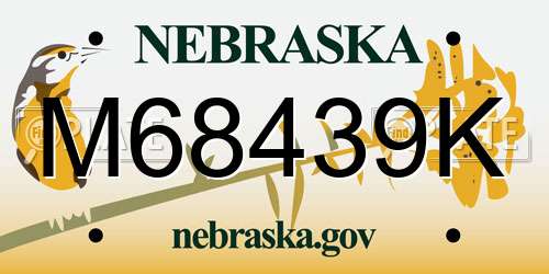 M68439K Nebraska License Plate
