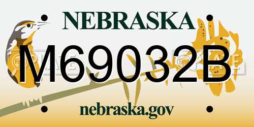 M69032B Nebraska License Plate