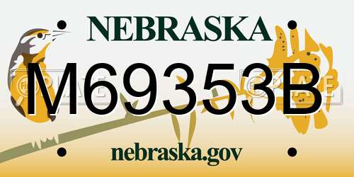 M69353B Nebraska License Plate