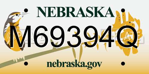 M69394Q Nebraska License Plate