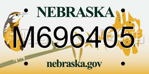 M696405 Nebraska License Plate