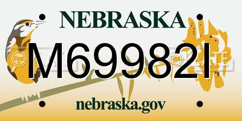 M69982I Nebraska License Plate
