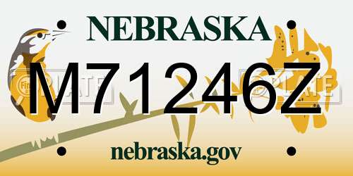 M71246Z Nebraska License Plate
