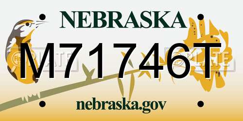 M71746T Nebraska License Plate