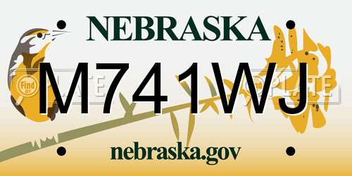 M741WJ Nebraska License Plate